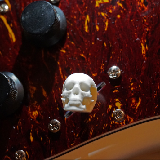 Electric guitar skull tone switch
