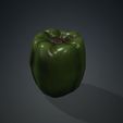 4.jpg GREEN PEPPER 3D MODEL - 3D PRINTING - OBJ - FBX - 3D PROJECT GREEN PEPPER VEGETABLE FOOD KITCHEN EAT