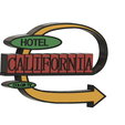 Hotel California sign.png retro Hotel California sign