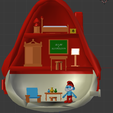 maison GRAND schtroumpf interieur.png STL file Papa Smurf - Grote Schlump-, Papa Smurf・3D printing model to download