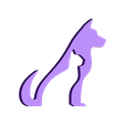 hund_katz_hase_maus_hu.STL Free STL file Animal Silhouette - Dog Cat Rabbit Mouse・Object to download and to 3D print