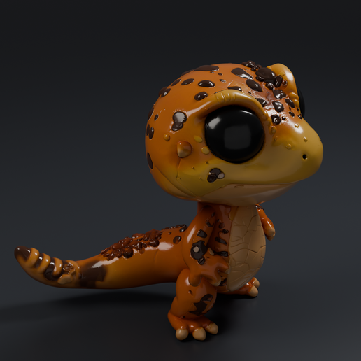 Cute Gecko 3D printable STL miniature