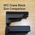 VFC Crane Stock Size Comparison DCD Airsoft M4 Brick Battery Stock