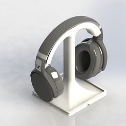 Isometric-View.jpg STL file Headphone Stand・Template to download and 3D print