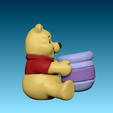 4.png Winnie the pooh pencil case and flowerpot or plant vase (bowl)