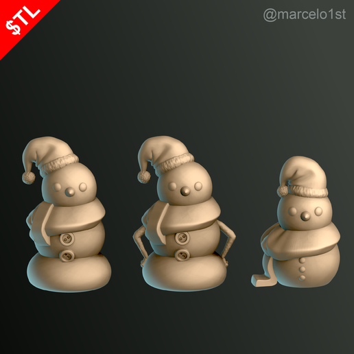 Snowman for Christmas Decoration 01 - 3D model önizlemesi