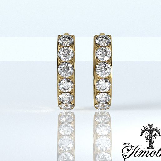 Timothes Diamond Earing 3D JewelryModel Printable 3D ER51