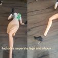 legs n shoes1.jpg STL file Bombshell Pinups – 04 Black Canary- by SPARX・3D printing idea to download