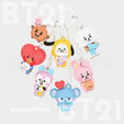 BT21-Keychain-Pack.png Keychain - COOKY y Shooky - BTS