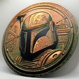 IMG_7024.jpeg Boba Fett Plaque/Coin - Star Wars WALL ART - HUEFORGE - FILAMENT PAINTING