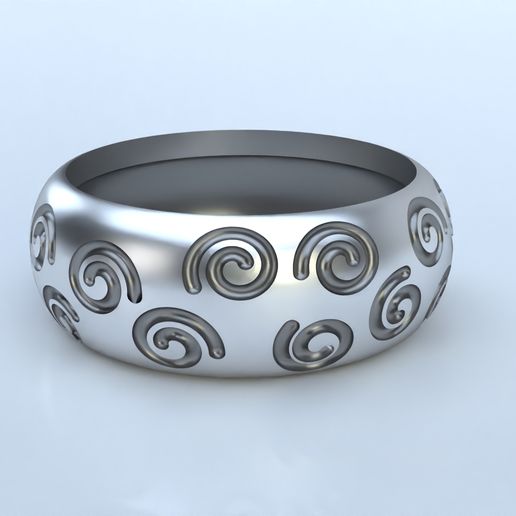 Spirals Ring | rw11 3D model