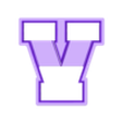 Varsity V.stl Varsity Style Letter V Cookie Cutter