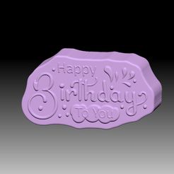 HappyBirthdayToYou.jpg Archivo STL FELIZ CUMPLEAÑOS A TISOLID CHAMPÚ Y MOLDE PARA BOMBA DE JABÓN・Diseño de impresión en 3D para descargar