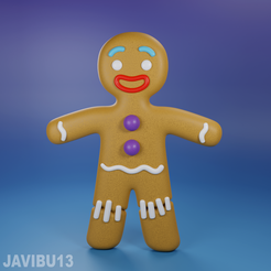 sweet_render_Edited.png Archivo STL Gingerbread Man - Shrek・Design para impresora 3D para descargar