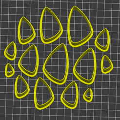 Screen-Shot-2021-10-26-at-9.31.14-AM.png Download STL file Offset shield shape cutter set - for polymer clay • Design to 3D print, horsebytes