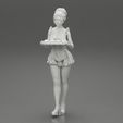 Girl-0012.jpg 2 Models - Maid woman carrying tray of Cupcakes