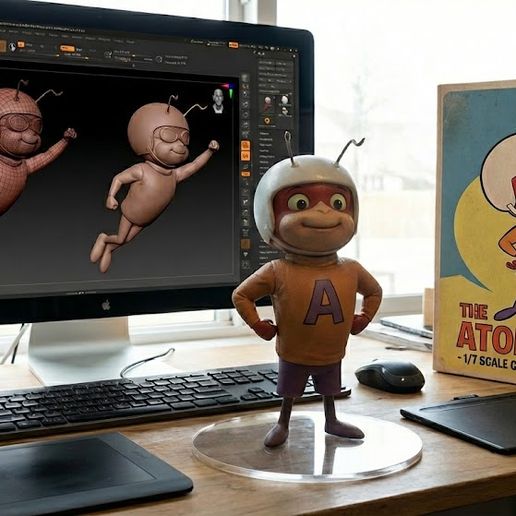 ATOM ANT: Small but Mighty! ⚛️ Retro 3D Model