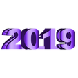 2018 - 2019.stl STL-Datei 2018 - 2019・Design für 3D-Drucker zum herunterladen