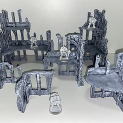 IMG_2023.jpg Tabletop Ruins Set for 28 - 32mm Scale Gothic Terrain Terrain Buildings