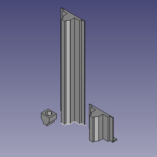 Bins 4040 V Slot Rail Insert 3D model