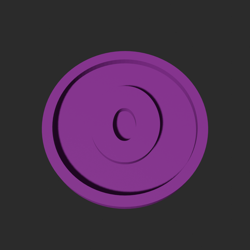 Zero Disc – 3D Printable Game Token 3D model