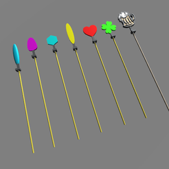 Mixik-2mm.png STL file Fishing Float 2mm / stick / Floating Lure ! color by layers・Design to download and 3D print