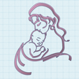 young-mother.png Happy family, mom, dad, baby art drawing outline, family love portrait, young parents, mother and child, motherhood, harmony