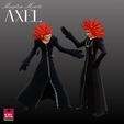 CARTOON-2.jpeg STL File – Axel (Kingdom Hearts Inspired) – Dual Pose Chibi FanArt – 3D Printable Models