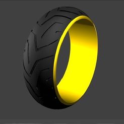 Black-and-Gold-Preview.jpg Fichier STL Anneau de pneu (dessin de la bande de roulement 1)・Objet pour imprimante 3D à télécharger