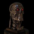 T 17.jpeg Terminator T-800 Skull Bust 3D Print Stl Model Diorama 3D print model