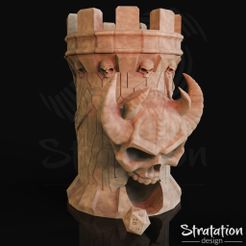 Sd_Lits_DemonicDiceTowerRender01.jpg STL file Demonic Dice Tower・3D printing idea to download
