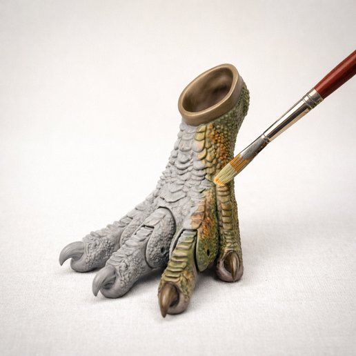 Moveable Dragon Feet for Art Dolls – Wide, Poseable 3D Model (STL Set)