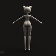 6.jpg BJD Doll stl 3D Model for printing Moony Cat Furry Anthro Ball Jointed Art Doll 35cm 20cm
