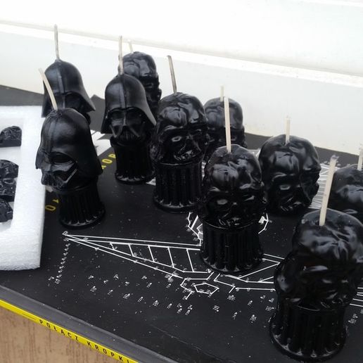 Lord Vader Statue on postument for molding / candle 3D model
