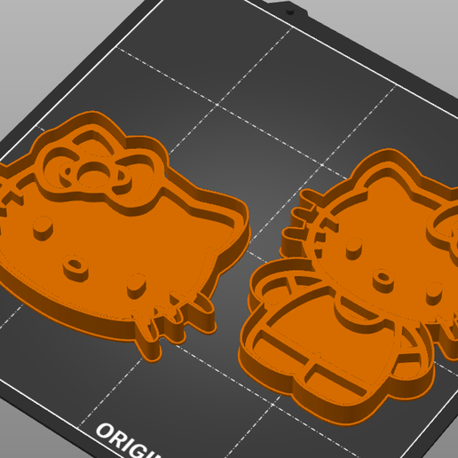 Cutter/Cookie cutter set x2 Hello kitty 10cm 3D model