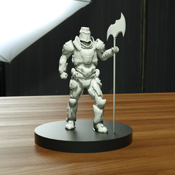 Render1.png Free OBJ file Doom Eternal - Night Knight Figure・3D printer design to download