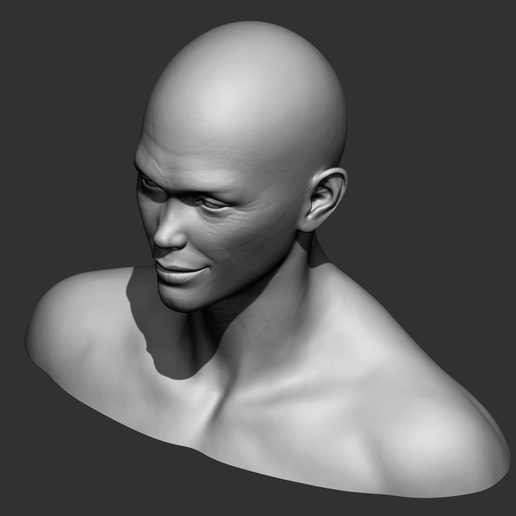 9.png 2 realistic head Men, detailed head model, hyper-realistic head, anatomical head , lips, mouth edges, lip contours, bjd doll