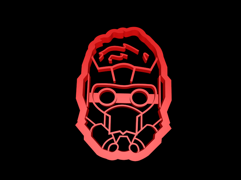 StarLord.png Download STL file Guardians of the Galaxy cookie cutter set • Model to 3D print, davidruizo