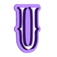 U_Ucase.stl Merlina - alphabet font - cookie cutter