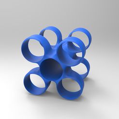 rendu vin bleu.jpg Free STL file Storage unit for wine bottles・3D printer design to download