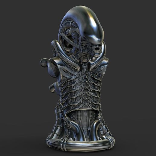 original-alien-xenomorph-bust-3d-model-stl (21).jpg Original Alien Xenomorph Bust