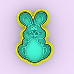 photo1646404548.jpeg STL file easter bunny cookie cutter - easter bunny cookie cutter・Model to download and 3D print
