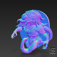 SNAG-0042.png Colorful Cosmic Beast Hook - 3D Model for Printing