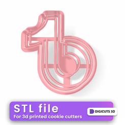 Tiktok-logo-cookie-cutter.png Tiktok logo 1 cookie cutter STL File -  Social Media Cookie Cutters