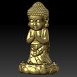 小如來 X2 BA3.jpg Golden statue little monk ornaments