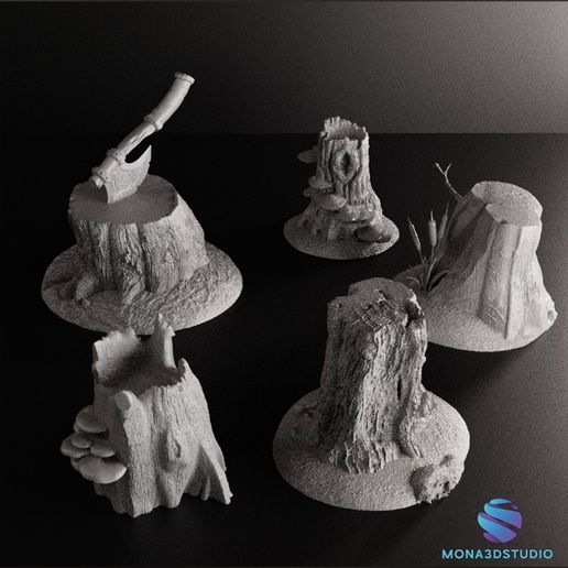 🎲 Forest Terrain Pack #1 - Tabletop STL Set (Pre-Supported)・ 3D File ...
