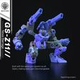4.jpg GS-Z11 // Nova Barrage - Modular 3D-Printed Mecha || 15cm || Sci-fi Robot Toy Figure