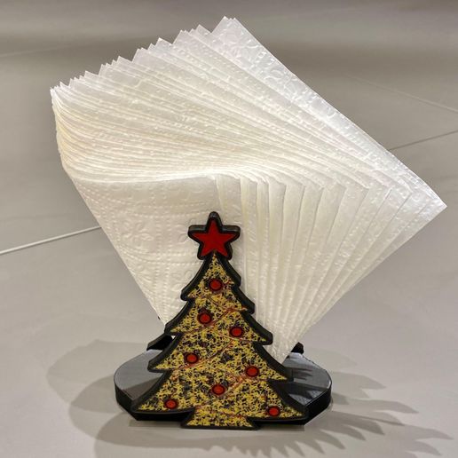 41.jpeg ✨ Shimmering Christmas Tree / Napkin Holder – Halogenic Smooth Plate Magic! 🎄✨