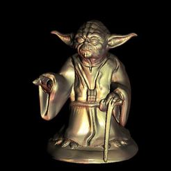 1.jpg Fichier STL gratuit Maître Yoda de Star Wars Wars・Design pour imprimante 3D à télécharger