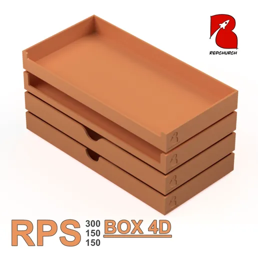 📦 RPS 300-150-150 box 4d・ 3D File for 3D printing・Cults